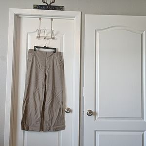 Khaki linen pants.